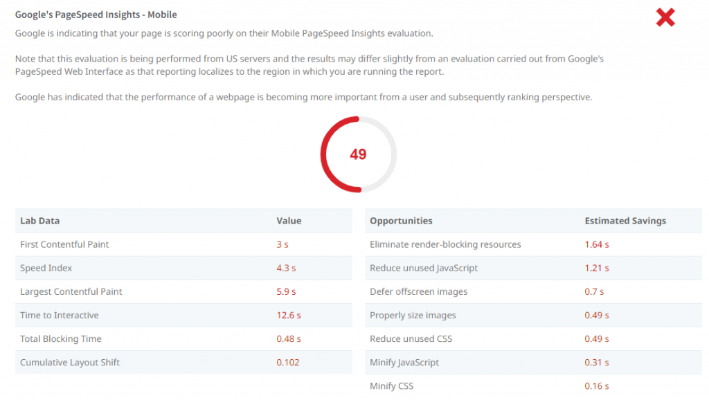 audit de page